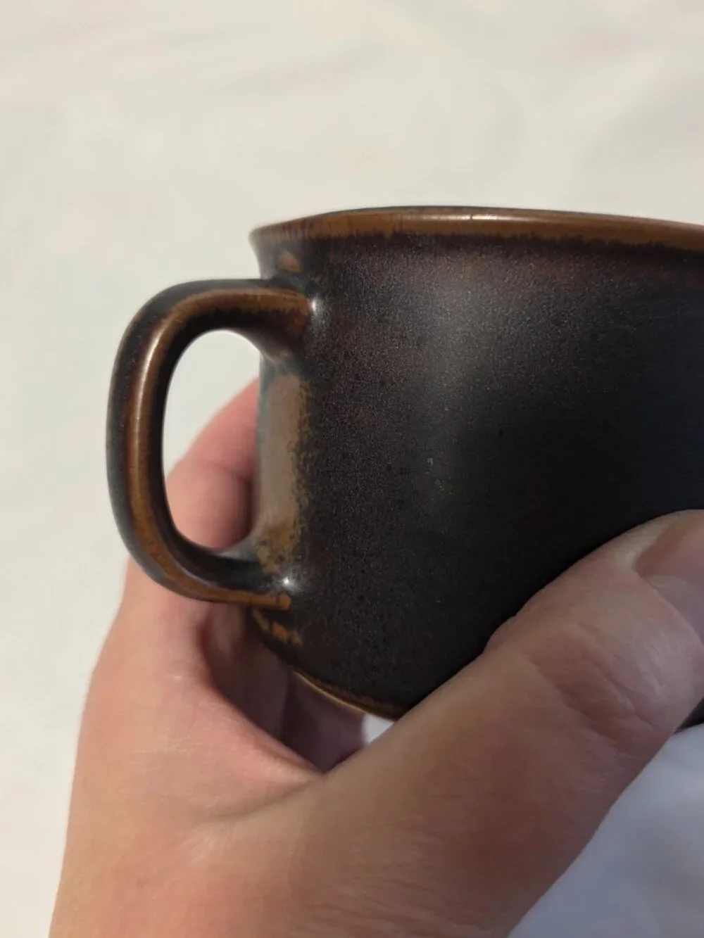 Arabia of Finland Rushka Creamer Light & Dark Brown Spotted NEW